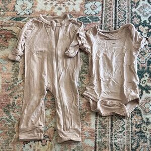 Kyte Baby Sunset Pink Bundle - Bodysuit and Romper Set